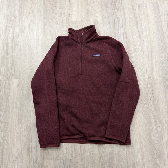 Patagonia Better Sweater 1/4 Zip Pullover Women’s Large Dark Currant 25617 - Picture 1 of 9